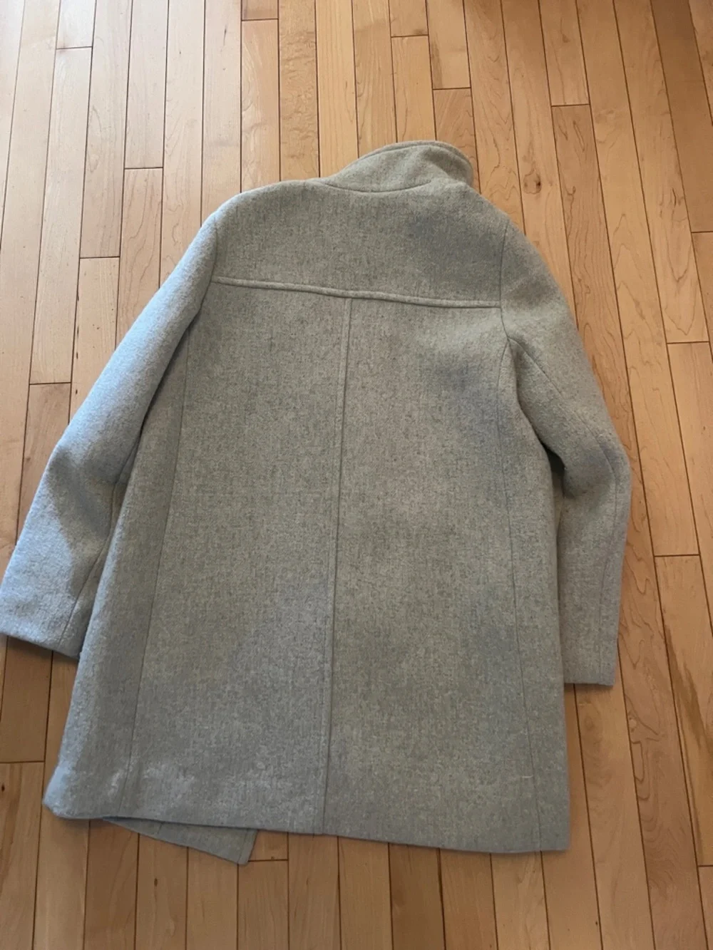 J. Crew Size 4 City Coat Light Gray Wool-Blend Stand Collar - Picture 6 of 6